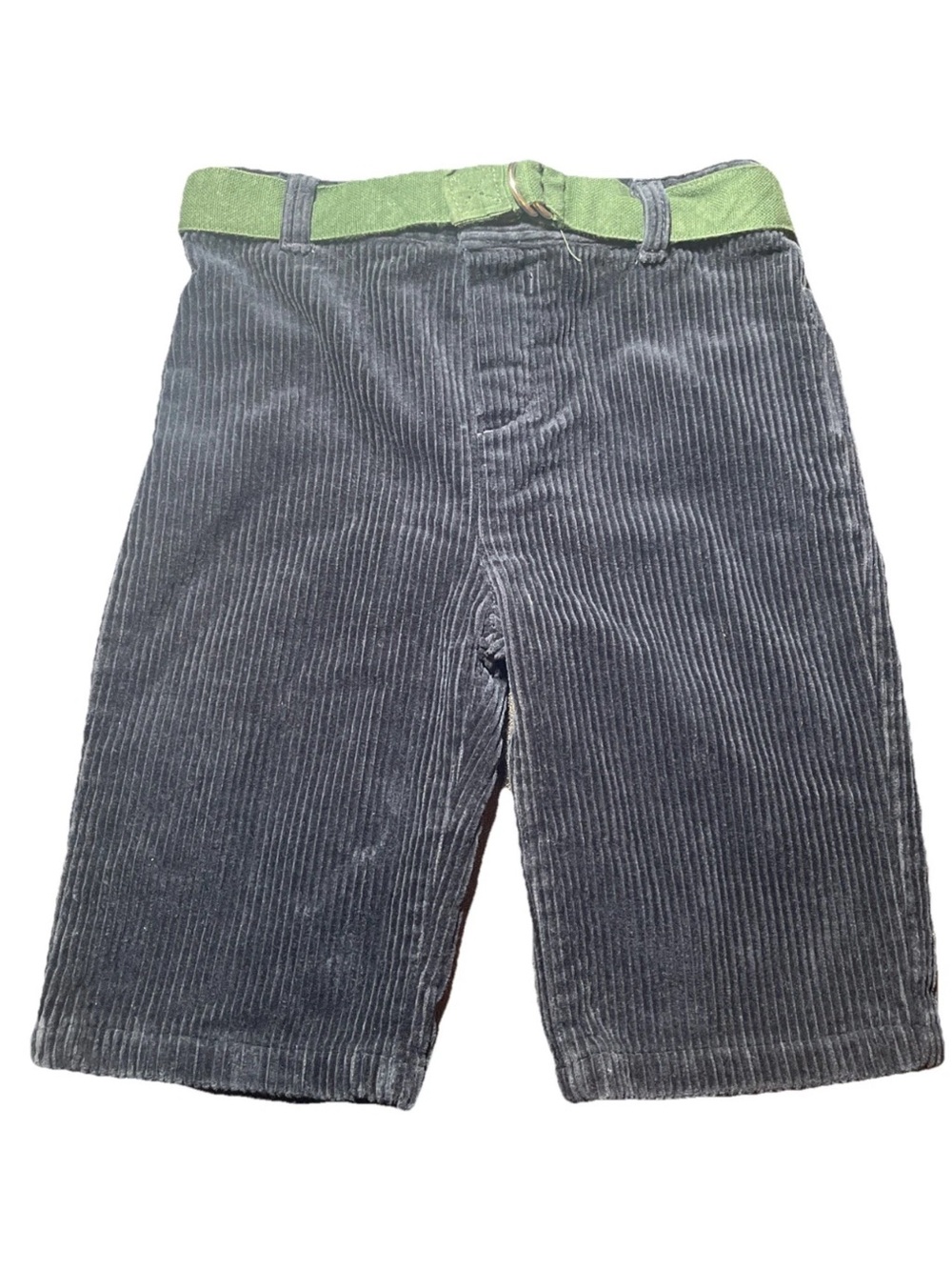 Polo Ralph Lauren Baby Boys 9M Navy Corduroy Pants Green Belt Preppy